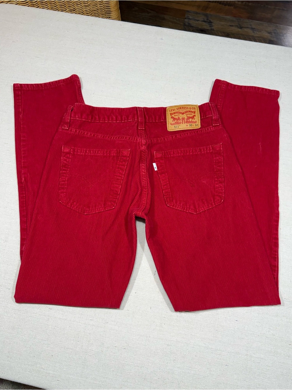 Levi’s 511 Men’s Red Corduroy Slim Fit Pants W30 L32